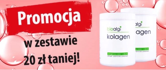 Naturalny kolagen do picia - SPRAWDŹ aktualną promocję w sklepie internetowym z naturalnymi suplementami diety Spirulina.pl